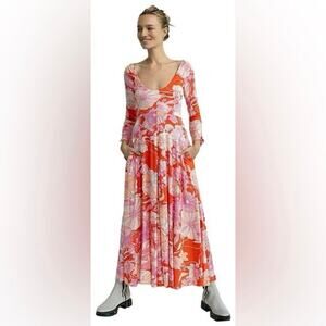 NWT Free People First Date Maxi Dress Floral XS